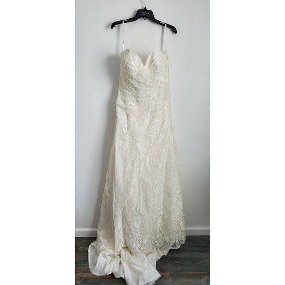 NWT Allure Bridals Lace Ivory Wedding Dress Size‎ 22 Size 12 - Picture 2 of 12